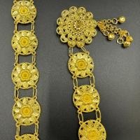 ราคา เข็มขัดทองไทยโบราณ 40 นิ้ว สำหรับผู้หญิง เข็มขัดชุดเจ้าสาว เข็มขัดโลหะ แบบหัวเข็มขัด (22444088249)