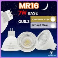 ราคา หลอดไฟ LED MR16 GU5 3 7w โคมไฟ ดาวน์ไลท์AC220V DC12V Warmwhite Daylight แสงสีขาวแสงอบอุ่น (22648148073)
