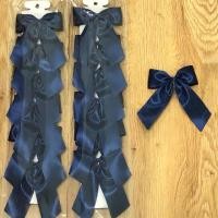 ราคา โบว์ติดผมนักเรียน สีกรมท่า สีขาว ขนาด 10cmx12 5cm แพค 6 ชิ้น (19590171357)