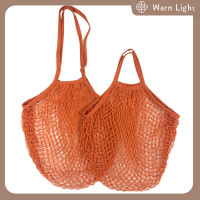 ราคา Warm Light กระเป๋าชายหาดฤดูร้อนกระเป๋าตาข่ายผ้าฝ้ายแบบใช้ซ้ำได้ถุงผลไม้ความจุขนาดใหญ่ (22152192675)