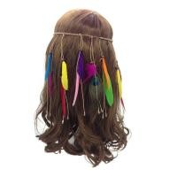 ราคา ยางมัดผม เน็ตผมผู้หญิง ที่คาดผมสวยๆ Boho ลม Peahen ที่คาดผมขนนกแฟชั่นแห่งชาติลมชุดส่าหรีผมมงกุฎ (22810100569)