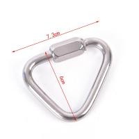 ราคา MEIK สามเหลี่ยม carabiner พวงกุญแจสแตนเลส Snap คลิปตะขอหัวเข็มขัดล็อคสกรู (22309039031)