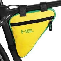 ราคา B Soul กระเป๋าจักรยานภูเขาสามเหลี่ยมถุงขี่จักรยานกันน้ำทรงกระบอกใส่ด้านหน้าอุปกรณ์รถจักรยานกระเป๋ามีกรอบ (19720473893)