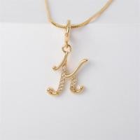 ราคา สร้อยคอจี้ตัวอักษรเพชรสังเคราะห์สีทอง17ไมล์18K ประดับตัวอักษร A Z 787N (20682489700)