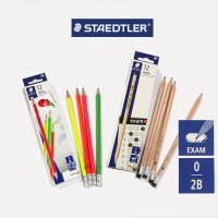 ราคา ดินสอ 2B ดินสอทำข้อสอบ ดินสอไม้ ดินสอNeon Staedtler 1กล่อง 12แท่ง (22748506971)