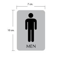 ราคา ป้ายสแตนเลสกัดกรด ป้ายห้องน้ำ ผลักดึง เข้าออก ห้ามเข้า (21926721301)