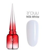 ราคา สีเจล สีทาเล็บเจล AS ดำ ขาว Yogurt White ขาวโยเกิร์ต 15ml ยาทาเล็บเจล สีขาว นวล ติดทนนาน พร้อมส่ง (21121532416)