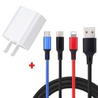 ราคา หัวชาร์จ 10W 5V 2A สายเคเบิลข้อมูล 66W 3IN1 ชาร์จเร็ว 2A USB เป็นอินเทอร์เฟซ Type c Lightning Micro USB เหมาะสำหรับ Android iPhone xiaomi OPPO VIVO (21908508138)