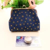 ราคา กระเป๋าป๊อกแป๊ก 1 ช่อง ลายดาว สีสวย น่ารักมากๆ ทำจากผ้าแคนวาส ใส่บัตรเครดิต แบงค์พับครึ่งได้ (21549406539)