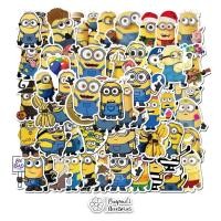 ราคา ʕ ᴥ ʔ พร้อมส่ง สติ๊กเกอร์กันน้ำลายมินเนี่ยน The Minions Waterproof Decoration Sticker Set (21345305891)