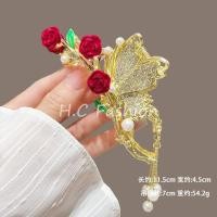 ราคา หรูหราเล็กๆน้อยๆสไตล์ชาแนลใหม่กิ๊บของผู้หญิงหวานสง่างามดอกกุหลาบคว้าคลิปขั้นตอนสั่นพู่ฉลามคลิปกิ๊บ (22670653734)