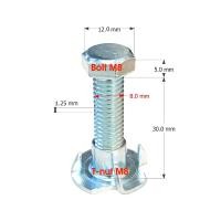 ราคา น๊อต M8x1520253035405060 mm พร้อมทีนัท M8 ชุดละ 16 ตัว น๊อตยึดแร็ค อุปกรณ์ทำแร็ค อุปกรณ์แร็ค ที่นัท น๊อตยึดล้อ น๊อตหัวหกเหลี่ยม (6068284429)