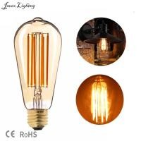 ราคา Jmax ST64หลอดไฟ LED E27 4W 6W 8W 12W 220V โคมไฟเส้นใยยาววินเทจเปลี่ยนไฟ Led ทอง40W 120W หลอดไส้การตกแต่งบ้าน (20662259947)