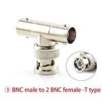 ราคา QB13LA BNC male female to RCA F 2way BNC male female Converter plug jack angel BNC RF RG59 Q9 Coaxial video Cable connector splitter (20816884617)