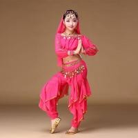ราคา ชุดเต้นรำอินเดียแบบใหม่สายรัดเอวผ้าคาดเอวสำหรับฝึกระบำหน้าท้องชุดเต้นในลานกลางแจ้งชุดการแสดงผ้ารัดสะโพกขอบทอง (20120997596)