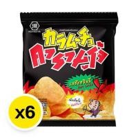 ราคา คารามูโจ้ มันฝรั่งแผ่นเรียบ ฮ๊อตชิลลี่ 18 กรัม x 6 ห่อ (22265297010)