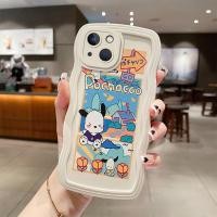 ราคา Liquid Silicon Solid Color Phone Case Compatible For IPhone 11 14 7Plus XR X 12 13 Pro Max 15PRO MAX 14 7 8 6s 6 Plus XS Max SE 2020 Cartoon cute bear Bubble milk tea 3D Wavy Edge Tpu Soft Cover (2123