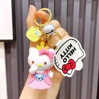 ราคา สวัสดีชุดคิตตี้ขึ้นไดอารี่ Sanrio พวงกุญแจตุ๊กตา Hello Kitty จี้น่ารักเครื่องประดับหญิง (22510678519)