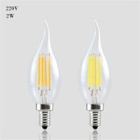 ราคา cherrya Dimmable E14 Bulb LED 2W 4W 6W Edison Retro Filament Candle Light 220V 240lm (18091974021)