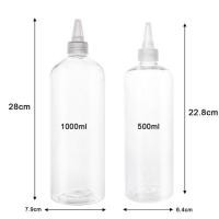 ราคา ขวดปากคมขวดบีบใสขนาด500 1000มล ภาชนะเปล่าขนาดเล็กสำหรับโลชั่นน้ำมันกาว (21364060335)