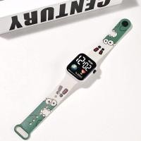 ราคา Cartoon Printed Sports Watch Fashion Button Led Electronic Watch Outdoor Student Children Square Personality Watches (22209223241)