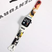 ราคา Cartoon Printed Sports Watch Fashion Button Led Electronic Watch Outdoor Student Children Square Personality Watches (22209223235)