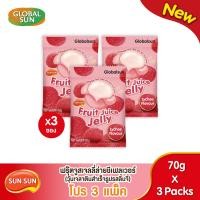 ราคา โปร 3 แพ็ค ฟรุ๊ตจูสเจลลี่ล่ายชีเฟลเวอร์ วุ้นเจลาตินสำเร็จรูปรสลิ้นจี่ (21401486396)