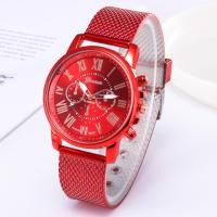 ราคา นาฬิกาควอตซ์ของผู้หญิงสายนาฬิกาแบบถักสีสันสดใส Geneva นาฬิกาข้อมือแฟชั่นใหม่ (21926761487)