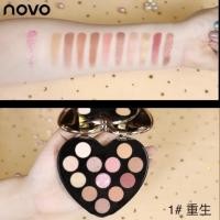 ราคา No 5298 Eye Shadow Plate NOVO พาเลททาตารูปหัวใจ อายแชโดว์12สี แมท ชิมเมอร์ กลิตเตอร์ (12472278024)