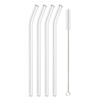 ราคา Glass Stainless steel Straws Eco Friendly Reusable Drinking Straw for Smoothies Cocktails Bar Accessories Brushes (20654199650)