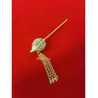 ราคา ปิ่นปักผม เครื่องประดับผม ชุดไทย ปิ่นปักผมออเจ้า สีทอง สินพร้อมส่ง (18523770888)