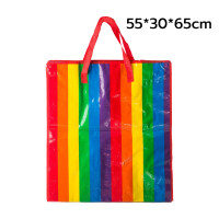 ราคา ถุงสายรุ้งจัมโบ้ กระเป๋าย้ายบ้าน ถุงเเม่ค้า กระสอบสายรุ้ง กระสอบใส่เสื้อผ้า ถุงกระสอบมีซิป กระเป๋าสายรุ้ง กระเป๋าเดินทาง (21225018902)