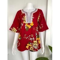 ราคา เสื้อคอวีแขนระบาย อก44 นิ้ว (22494416164)