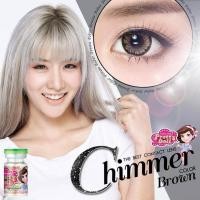 ราคา คอนแทคเลนส์ ลายเกล็ดหิมะ เกล็ดน้ำแข็ง รุ่น Chimmer Icy X สีเทา ตาล Gray Brown ค่าสายตา 0 00 10 00 (16087445121)