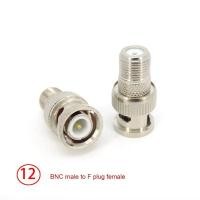 ราคา QB13LA BNC male female to RCA F 2way BNC male female Converter plug jack angel BNC RF RG59 Q9 Coaxial video Cable connector splitter (20816884635)