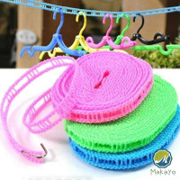 ราคา Makayo ราวเชือกตากผ้าไนล่อน จัดส่งแบบคละสี หน้า แรกราวตากผ้ ากผ้าหอพักนักศึกษ าราวตากผ้ากลางแจ้งกันลมเชือ Dry clothes Rope มีสินค้าพร้อมส่ง (19899371269)