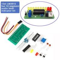 ราคา 1Set LM3915 Fun 10 segmen Audio Level Indicator Kit elektronik proses kimpalan latihan eksperimen DIY komponen komponen Manual (22006513466)