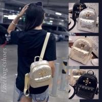 ราคา ? ? ? ? ? ? ? ? ? ? ? ? กระเป๋าเป้สะพายหลังใบเล็กน่ารัก ดีเทลหมุดทองเก๋ๆ ลายหนังจระเข้ (20056371290)