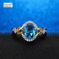ราคา Lkyou สุภาพสตรีแฟชั่นสินค้าใหม่ Creative รอบรอบสุภาพสตรีประณีต Zircon Two Tone แหวนสุภาพสตรีบุคลิกภาพแหวนแฟชั่นเครื่องประดับแฟชั่น (7775887840)