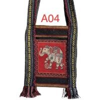 ราคา กระเป๋าย่าม ลายช้าง ผ้าพื้นเมือง กระเป๋าผ้าสะพายข้าง ขนาด 10 10 นิ้ว กระเป๋ามีซิปอยู่ด้านบน และด้านหน้า (21464943945)