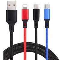 ราคา หัวชาร์จ 10W 5V 2A สายเคเบิลข้อมูล 66W 3IN1 ชาร์จเร็ว 2A USB เป็นอินเทอร์เฟซ Type c Lightning Micro USB เหมาะสำหรับ Android iPhone xiaomi OPPO VIVO (21908508137)