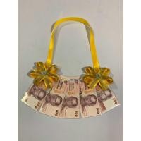 ราคา พวงมาลัยใส่ธนบัตร 5 ซอง ซองเปล่า ใส่ธนบัตรตั้งแต่ใบละ 20 บาทถึง 1000 บาท คุณลูกค้าต้องใส่ธนบัตรเองค่ะ (22189999950)