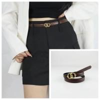 ราคา พร้อมส่ง เข็มขัด สไตล์เรียบง่าย สไตล์เกาหลี แฟชั่นสำหรับผู้หญิง หัวเข็มขัดสีทอง เข็มขัดหนังpu yp95 (21361004079)