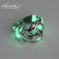 ราคา แหวนมังกรบินได้ทันสมัยสำหรับผู้ชายแหวนรูปมังกรบินได้ปรับแสงได้แหวนตกแต่งเครื่องประดับฮาโลวีนเรืองแสง (22606238278)