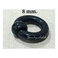 ราคา 1 ชิ้น จิวห่วงบอลสปริง พลาสติก น้ำหนักเบา สีดำ จิวห่วง จิวหู จิวบอล Plastic จิวห่วง (16068019841)