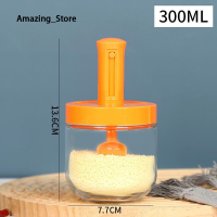 ราคา Amazing Store กล่องพร้อมฝาปิดเครื่องเทศแก้วใหม่กันความชื้นพับเก็บได้ (22232445840)