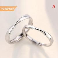 ราคา PCWFKef 1คู่คู่แหวนคริสตัลเพชรแต่งงานหมั้นเครื่องประดับปรับแหวน (22696330060)