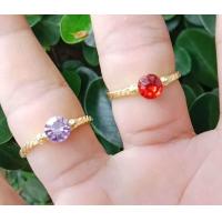 ราคา แหวนทองเหลืองพลอยสีกลม (22337735178)