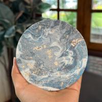 ราคา มีกล่องทุกชิ้น จานรองแก้ว แผ่นหินรองแก้ว ที่รองแก้ว ลายน้ำ หินอ่อน (22594588592)