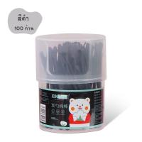 ราคา พร้อมส่ง ไม้ปั่นหู 2หัว สำลีพร้อมที่แคะหู 100 ก้าน สำลีก้าน คอตตอนบัด หัวเล็ก Cotton Bud 2 in 1ที่แคะหู (22271913377)